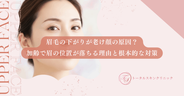 眉毛の下がりが老け顔の原因？加齢で眉の位置が落ちる理由と根本的な対策