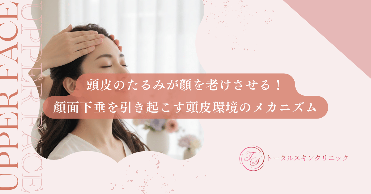 頭皮のたるみが顔を老けさせる！顔面下垂を引き起こす頭皮環境のメカニズム