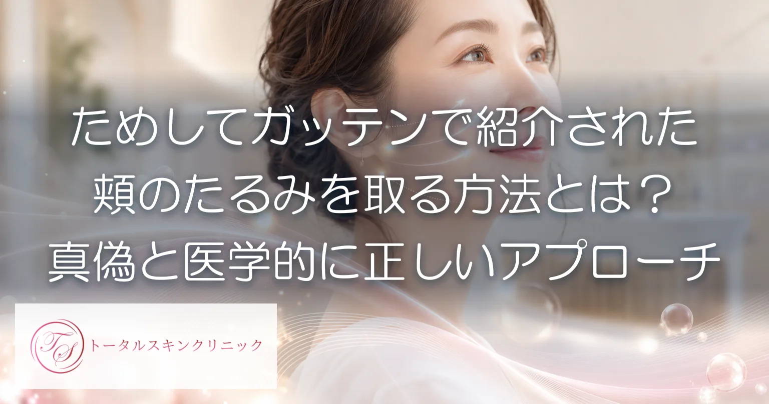頬 の たるみ ためして ガッテン